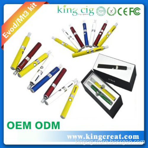 Electronic cigarette EVOD starter kit with colorful battery